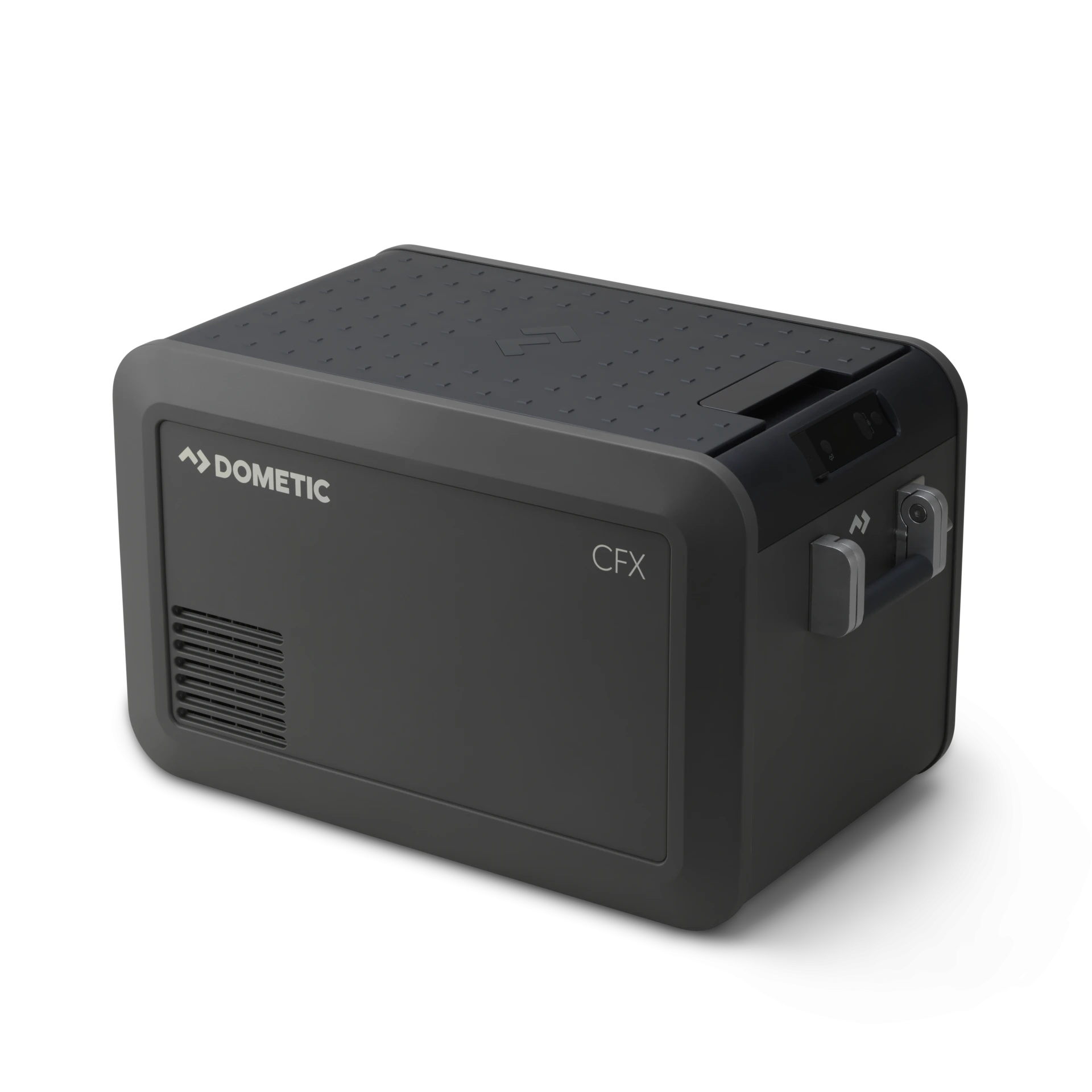Black Dometic CFX power converter on a white background